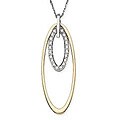 14k Gold 1/10ct TDW Oval Necklace (I-J, I2-I3)