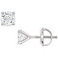 14k Gold 2ct TDW Diamond Solitaire Stud Earrings (I-J, I1-I2)
