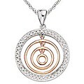 14k Gold 1/6ct TDW Circle-in-circle Necklace (H-I, I1-I2)