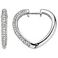 14k White Gold 1ct TDW Diamond Hoop Earrings (H-I, I1-I2)