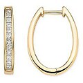 14k Yellow Gold 1ct TDW Diamond Hoop Earrings (H-I, I1-I2)