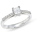 14k Gold 3/4ct TDW Princess-cut Diamond Engagement Ring (H-I, I1)