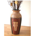 Hand-finished Fanti Wooden Vase (Ghana)