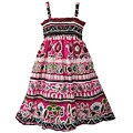 AnnLoren Girls Boutique Smocked Pink Floral Dress