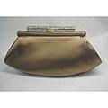 Aspects Brown Satin Crystal Encrusted Clutch