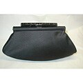 Aspects Black Satin Crystal Encrusted Clutch