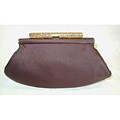 Aspects Brown Satin Crystal Encrusted Clutch