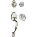 Nickel Entry Door Handleset Lock with Egg Knob