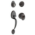 Bronze Entry Door Handleset Lock with Egg Knob
