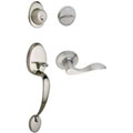 Nickel Entry Door Handleset Lock with Lever