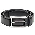 Prada Men's Leather Silver Buckle Belt