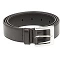 Prada Men's Brown Leather Silver Buckle Belt