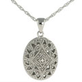Maddy Emerson Sterling and Diamond Oval Necklace