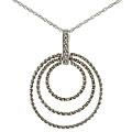 Maddy Emerson Silver and Diamond Swirl Necklace