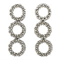 Maddy Emerson Silver and Diamond Circles Earrings (J-K, I2-3)