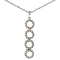 Maddy Emerson Sterling Silver Diamond Circles Necklace