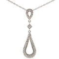 Maddy Emerson Sterling Silver Diamond Teardrop Necklace