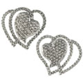 Maddy Emerson Sterling Silver Diamond Heart Earrings
