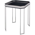 Metropolitan Black Glass and Metal Table