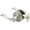 Satin Nickel Lockable Door Lever
