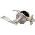 Satin Nickel Door Levers (Set of 3) Keyed Alike