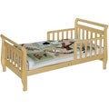Toddler Sleigh Bed in Natural Finish
