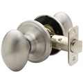 Egg-shaped Doorknob with Satin Nickel Finish