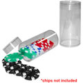 Clear Poker Chip Tubes with Lids (Set of 15)