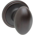 Egg-shaped Dummy Doorknob with Bronze Finish (Set of 2)