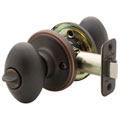 Egg Shaped Oil-rubbed Bronze Doorknob with Lock