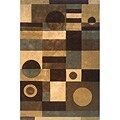 Hand-tufted Eggplant Moons Wool Rug (2'6 x 8')