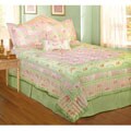 Victorian Rose Patchwork 5-Piece Quilt Ensemble