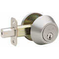 Single Cylinder Satin Nickel Deadbolt Lock