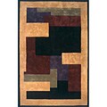 Hand-tufted Black Zig Zag Rug (3'6 x 5'6)