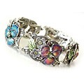 Sweet Romance Enamel Pansies Bracelet