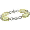 18k Gold Lemon Quartz and 1ct TDW Diamond Bracelet (G-H, SI)