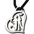 Stainless Steel Heart Couple Pendant Necklace
