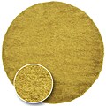 Hand-woven Retro Gold Wool Rug (8' Round)