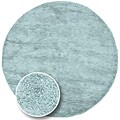 Hand-woven Retro Spa Blue Wool Rug (8' Round)