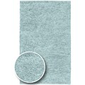 Hand-woven Retro Spa Blue Wool Rug (5' x 8')