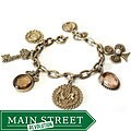 Sweet Romance Ancient Coins Charm Bracelet