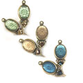 Sweet Romance Romanesque Art Glass Earrings