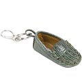 Tod's Green Leather Baby Shoe Key Holder