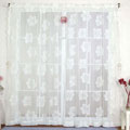 Jacquard Large Flower Sheer Lace Curtains (Set of 2)