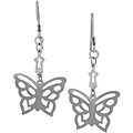 Sterling Silver Cutout Butterfly Earrings