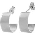 Sterling Silver Half-circle Hoop Earrings