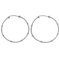 Sterling Silver Bamboo-style Hoop Earrings