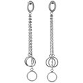 Sterling Silver Open Circle Dangling Earrings