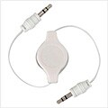 Retractable 3.5 mm White Audio Extension Cable