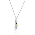 Sterling Silver Multi-gemstone Journey Necklace